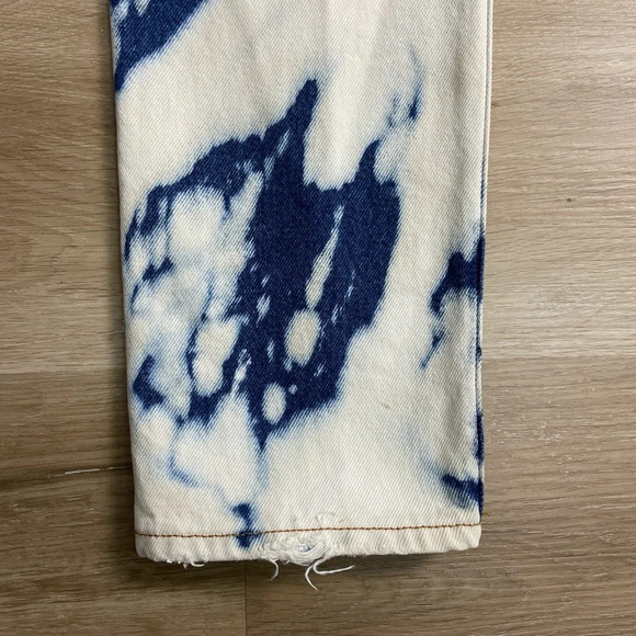 Palm Angels Jeans Tie & Dye Skinny Fit 30/30 Destroyed Blue White Button Fly - Picture 9 of 16